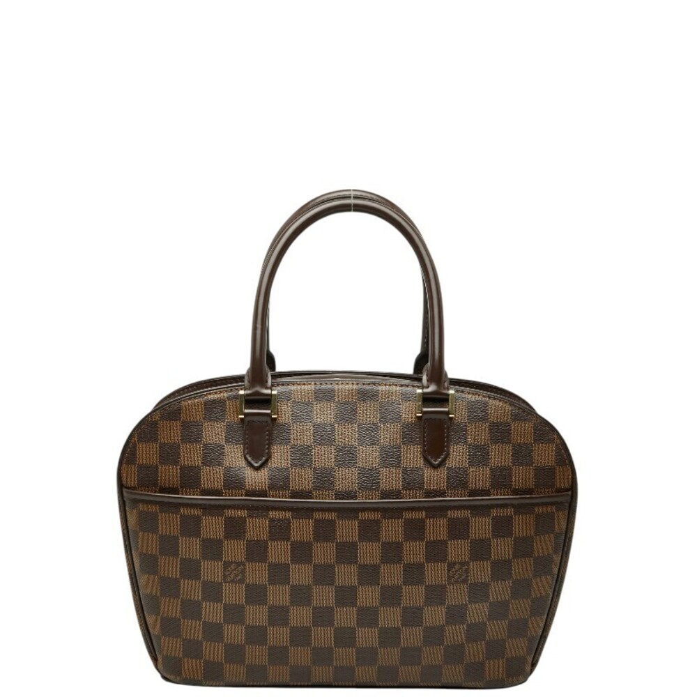 Louis Vuitton Damier Salia Horizontal Handbag Brown Leather